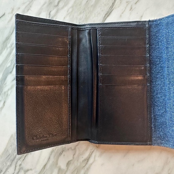 Vintage Christian Dior Denim Saddle Wallet - Picture 3 of 5